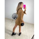 VESTIDO CURTO TRICOT MOUSSE CARAMELO
