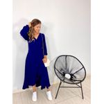VESTIDO MIDI ENVELOPE MANGA LONGA AZUL MARINHO