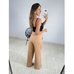 CALÇA PANTALONA RISCA DE GIZ NUDE