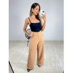 CALÇA PANTALONA RISCA DE GIZ NUDE