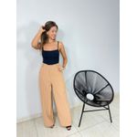 CALÇA PANTALONA RISCA DE GIZ NUDE