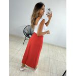 SAIA MIDI BOLSOS E FENDA TERRA COTA