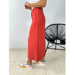 SAIA MIDI BOLSOS E FENDA TERRA COTA