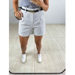 SHORT LINHO LISTRADO CINTO OFF/PRETO