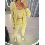 CONJUNTO 3 PEÇAS LUREX DOURADO