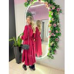 VESTIDO MIDI ENVELOPE MANGA LONGA MARSALA LISO