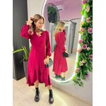 VESTIDO MIDI ENVELOPE MANGA LONGA MARSALA LISO