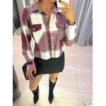 JAQUETA XADREZ LÃ BATIDA MARSALA