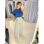 CALÇA BOTÕES LINHO CINZA