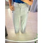 CALÇA BOTÕES LINHO CINZA