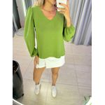BLUSA CREPE MANGA LONGA VERDE