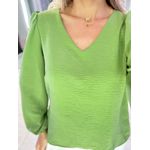 BLUSA CREPE MANGA LONGA VERDE