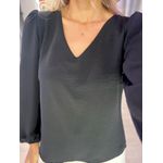 BLUSA CREPE MANGA LONGA PRETO