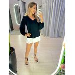 BLUSA CREPE MANGA LONGA PRETO