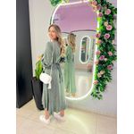 VESTIDO MIDI ENVELOPE MANGA LONGA POA VERDE