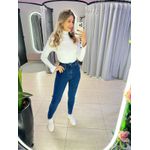 CALÇA JEANS SKINNY DESFIADO JEANS ESCURO