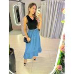 CROPPED TRICOT GOLA V PRETO