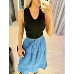 CROPPED TRICOT GOLA V PRETO