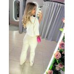 CALÇA WIDE LEG CRU