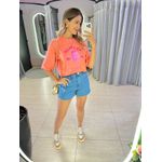 SHORT JEANS CORTE LASER MOM JEANS ESCURO