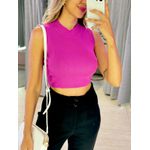 CROPPED MALHA GELADA FUCSIA