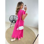VESTIDO MIDI ENVELOPE MANGA CURTA ROSA