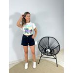 SHORT JEANS CORTE LASER PRETO