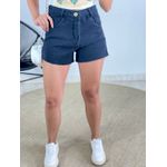 SHORT JEANS CORTE LASER PRETO