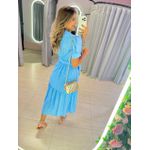 VESTIDO MIDI FELICIA POA AZUL