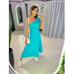 VESTIDO MIDI BELA AZUL TURQUESA