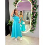VESTIDO MIDI BELA AZUL TURQUESA