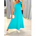 VESTIDO MIDI BELA AZUL TURQUESA