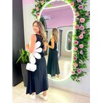 VESTIDO MIDI FLOR AMARRAÇÃO PRETO