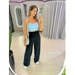 BLUSA CROPPED POLIAMIDA ALÇA AZUL BEBE