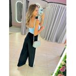 BLUSA CROPPED POLIAMIDA ALÇA AZUL BEBE