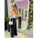 BLUSA CROPPED POLIAMIDA ALÇA AZUL BEBE