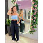 BLUSA CROPPED POLIAMIDA ALÇA AZUL BEBE
