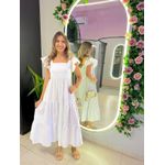 VESTIDO TRICOLINE BABADOS BRANCO