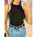BLUSA CANELADA NADADORA PRETO