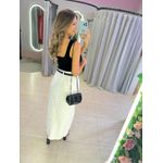 CROPPED ALÇA FURINHO PRETO