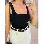 CROPPED ALÇA FURINHO PRETO