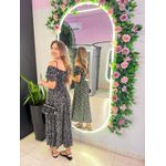VESTIDO MIDI VIOLETA PRETO/OFF