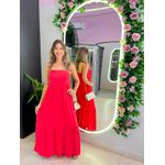 VESTIDO LONGUETE NATY VERMELHO