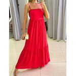 VESTIDO LONGUETE NATY VERMELHO