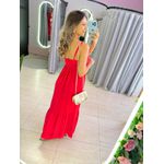 VESTIDO LONGUETE NATY VERMELHO