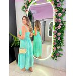 VESTIDO MIDI MILENE VERDE LISO