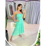 VESTIDO MIDI MILENE VERDE LISO