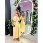 VESTIDO MIDI VIOLETA AMARELO