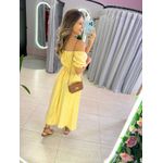 VESTIDO MIDI VIOLETA AMARELO