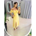 VESTIDO MIDI VIOLETA AMARELO